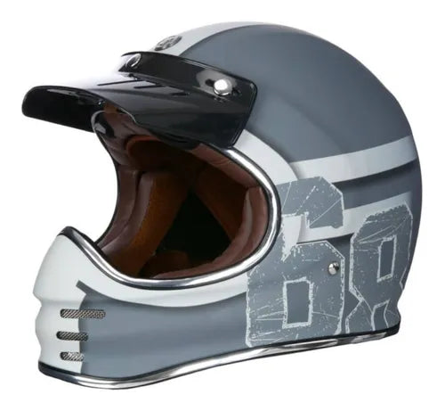 CASCO TORC T3 68 | GRIS/BLANCO/MATE | SKU: T31768:2#