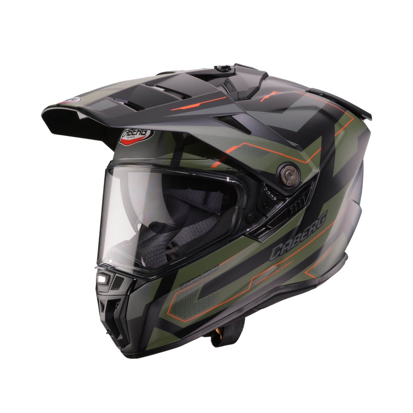 CASCO CABERG TANAMI RANGER MATT BLACK/MILITARY GREEN/ORANGE  SKU: C2GD60N9##