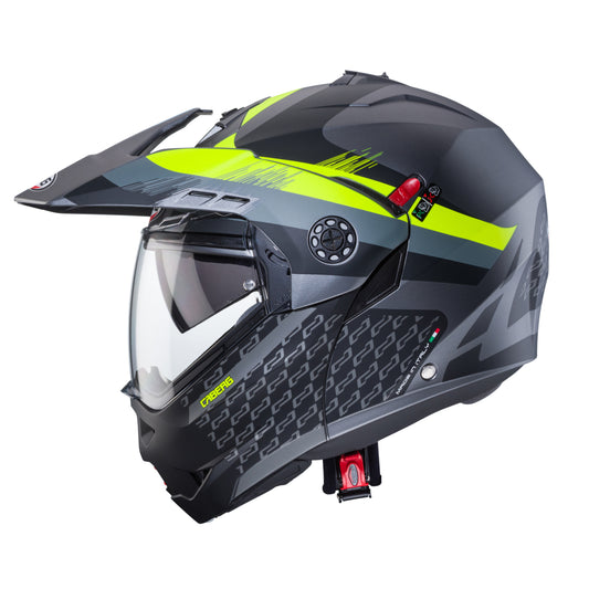 CASCO CABERG TOURMAX X SARABE MATT GUN METAL/BLACK/YELLOW FLUO SKU: C0FD60L1##
