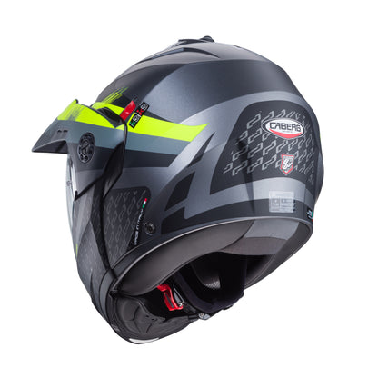 CASCO CABERG TOURMAX X SARABE MATT GUN METAL/BLACK/YELLOW FLUO SKU: C0FD60L1##