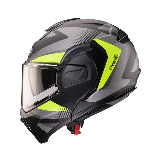 CASCO CABERG TRIP LUNAR MATT BLACK/GREY/YELLOW FLUO SKU: C0LB60L6##