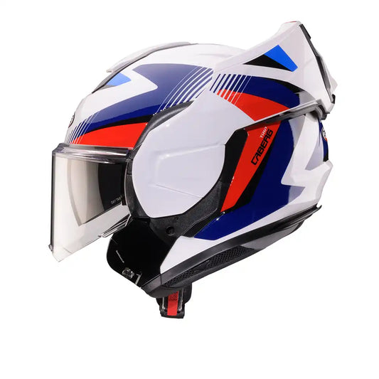 CASCO CABERG TRIP LUNAR WHITE/RED/BLUE SKU: C0LB60O5##