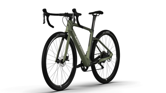 Bicicleta Benelli G23 1.0 PRO CARB DISK ARMY | GREEN WHITE | SKU: BBG231PRCB29GRWHM