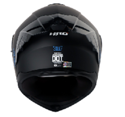 CASCO HRO 3480DV EVO SOLID NEGRO VISOR AZUL SPOILER AZUL | SKU:H3480EVSOAZAZ-#
