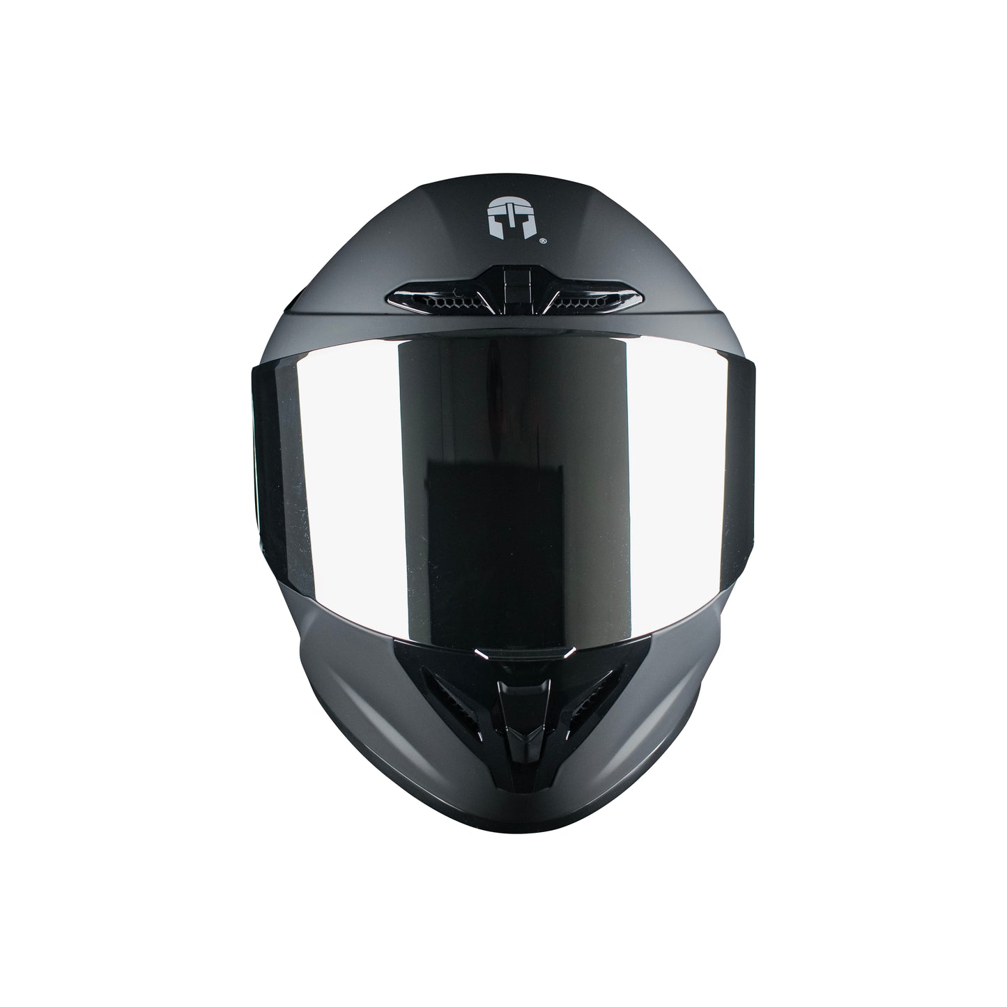 CASCO IMMORTALE KALIUM NEGRO MATE CON ALERON PLATA VISOR PLATA | SKU: IMKALINEPL-#