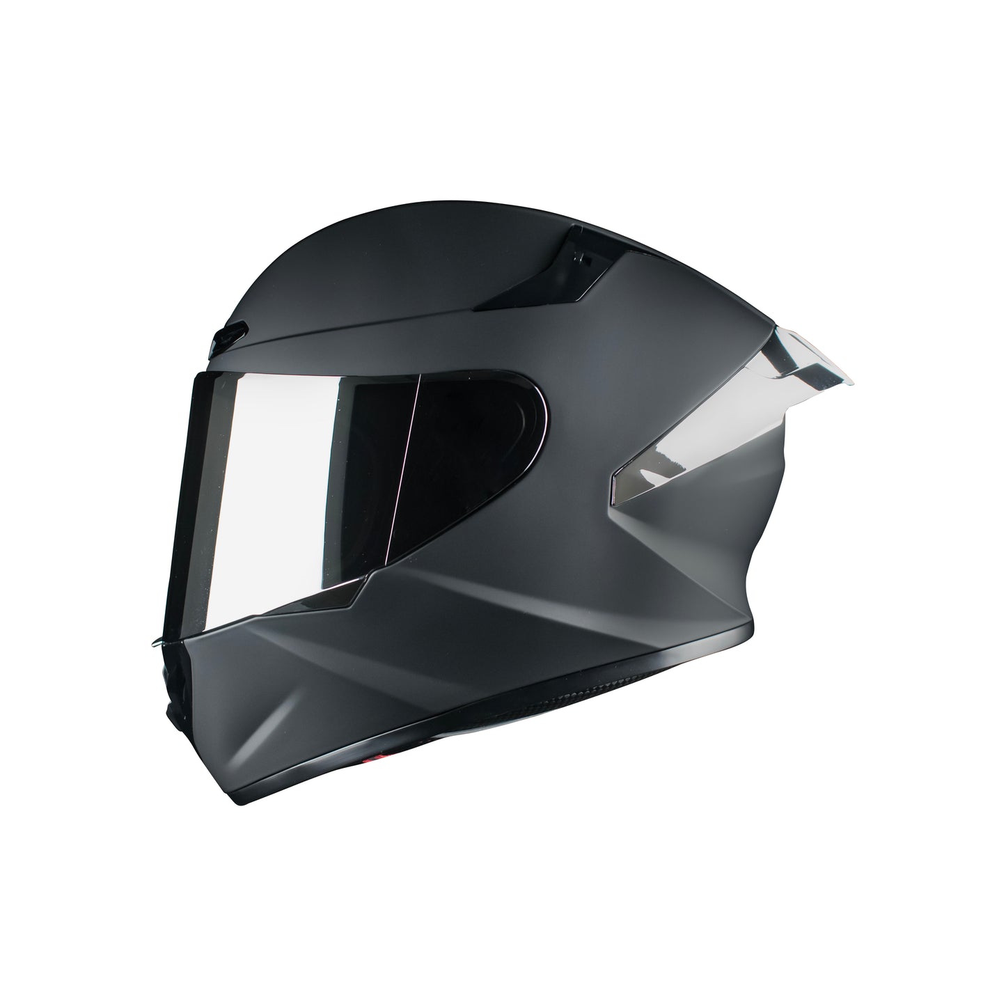 CASCO IMMORTALE KALIUM NEGRO MATE CON ALERON PLATA VISOR PLATA | SKU: IMKALINEPL-#