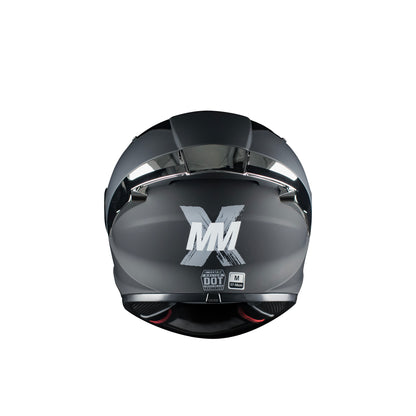 CASCO IMMORTALE KALIUM NEGRO MATE CON ALERON PLATA VISOR PLATA | SKU: IMKALINEPL-#