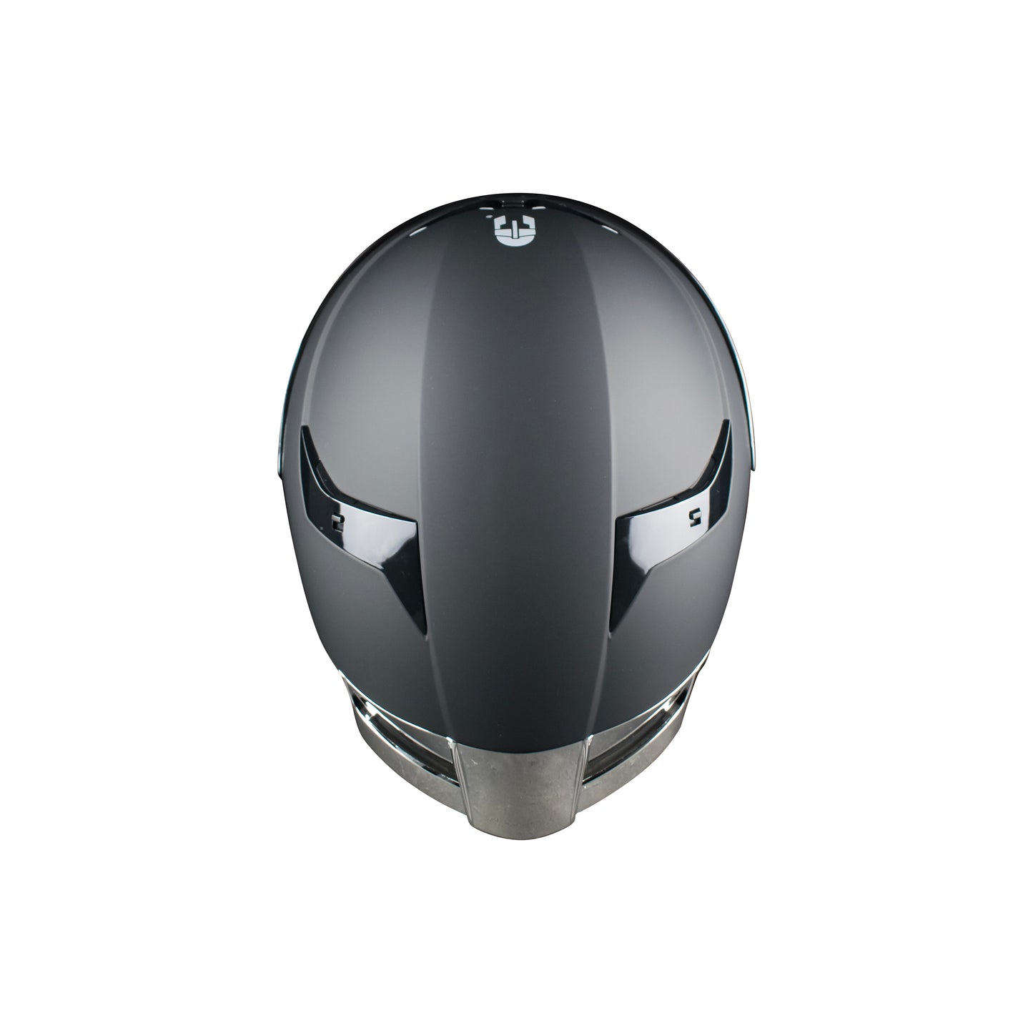 CASCO IMMORTALE KALIUM NEGRO MATE CON ALERON PLATA VISOR PLATA | SKU: IMKALINEPL-#