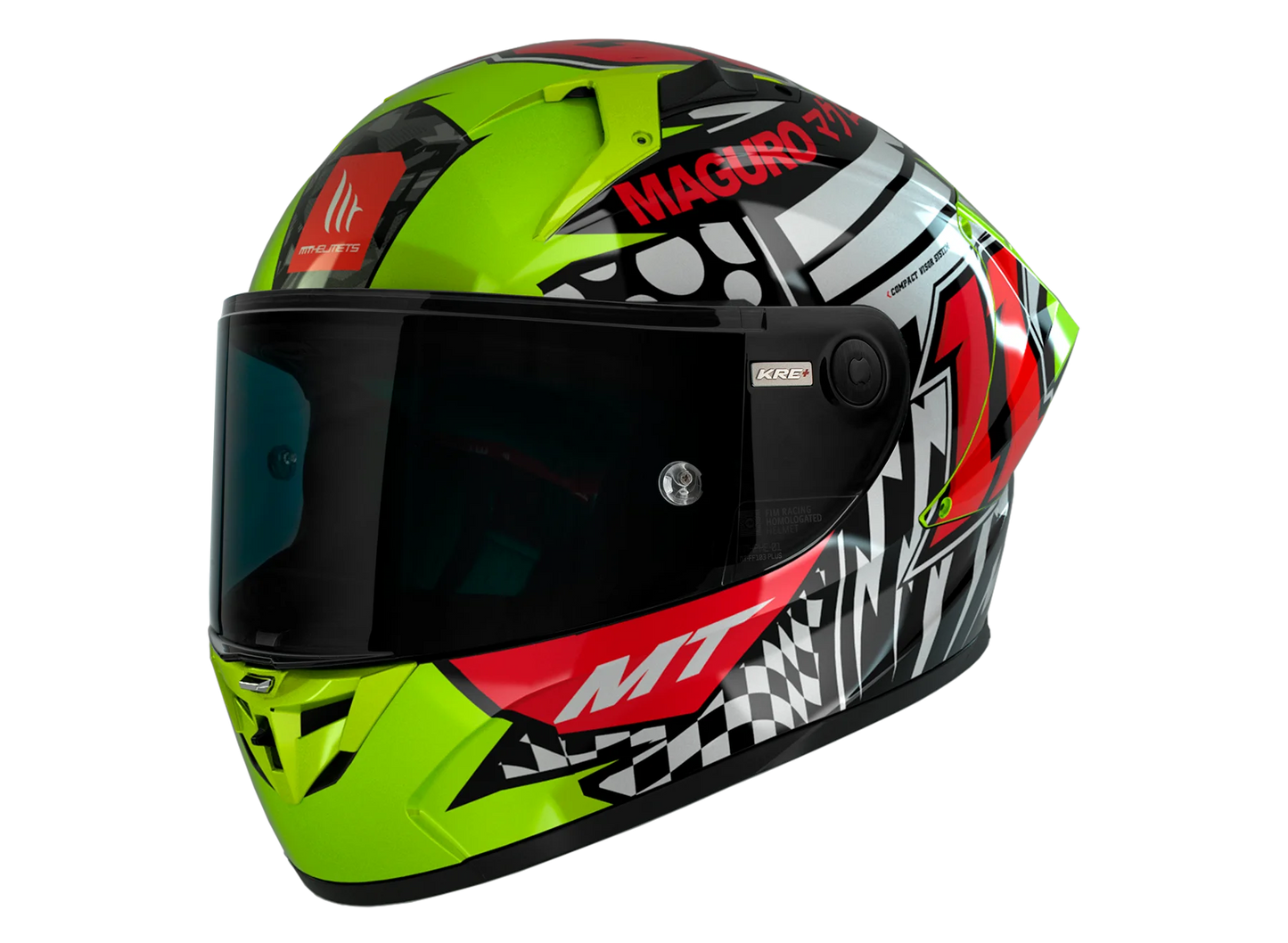 CASCO MT FF103PLUSC KRE+ CARBON SERGIO GARCIA A3 | YEL FLUOR PERLA MATE | SKU: 1302903032#