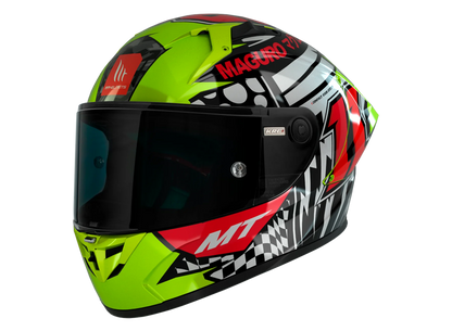 CASCO MT FF103PLUSC KRE+ CARBON SERGIO GARCIA A3 | YEL FLUOR PERLA MATE | SKU: 1302903032#
