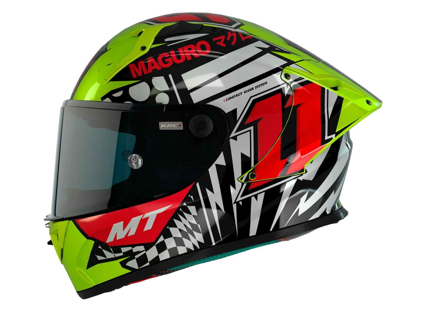CASCO MT FF103PLUSC KRE+ CARBON SERGIO GARCIA A3 | YEL FLUOR PERLA MATE | SKU: 1302903032#