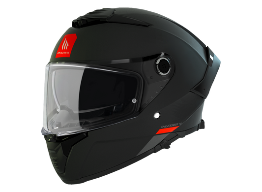 CASCO MT FF118SV THUNDER 4 SV SOLID A1 | NEGRO MATE | SKU: 1308000013#